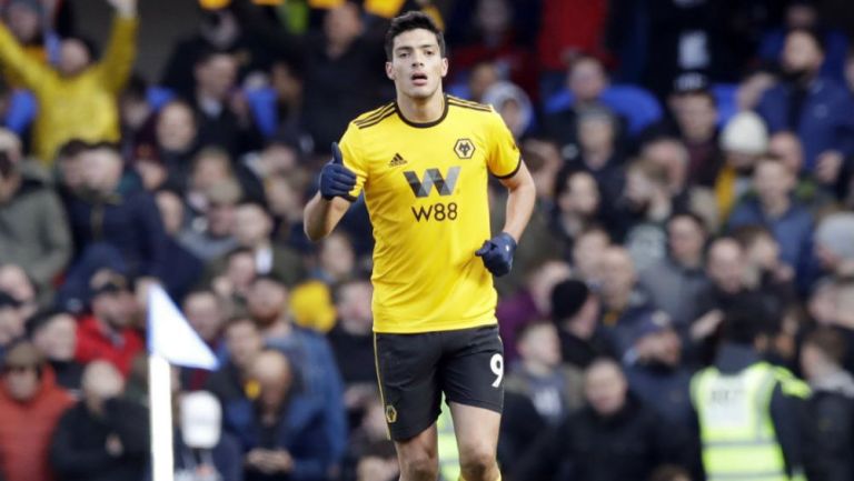 Jiménez festeja su gol 12 en Premier con Wolves