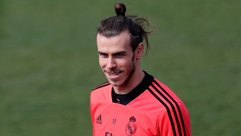 Gareth Bale en un entrenamiento con el Real Madrid