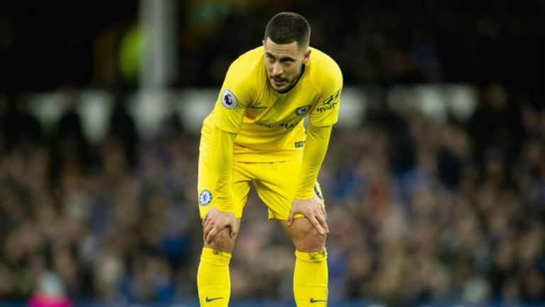 Eden Hazard durante un partido con el Chelsea