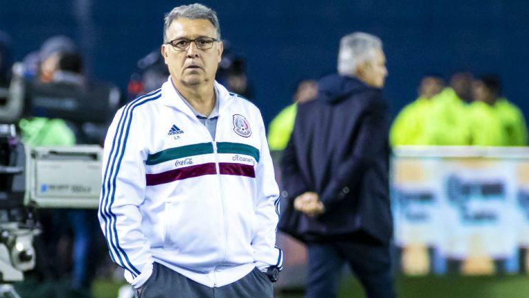 Gerardo Martino durante un encuentro ante Chile 