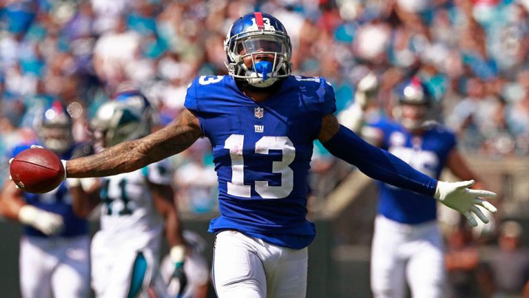 Odell Beckham Jr en un encuentro con los Giants