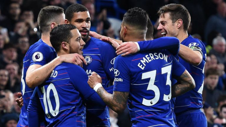 Chelsea celebra una anotación frente al Brighton