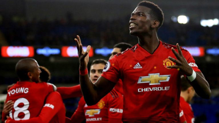 Pogba celebrando un gol con el Manchester United 