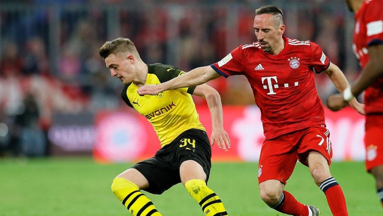 Ribery en un partido con el Munich 