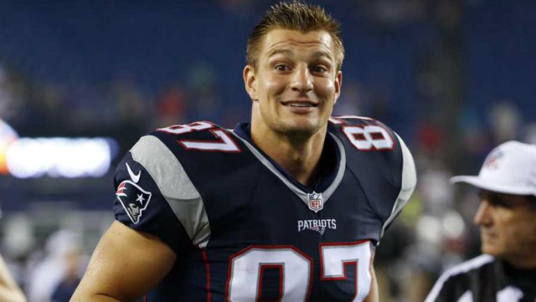 Rob Gronkowski durante un partido con los Patriots 