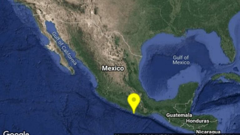 Punto donde se registró el sismo de 5.7 en Guerrero