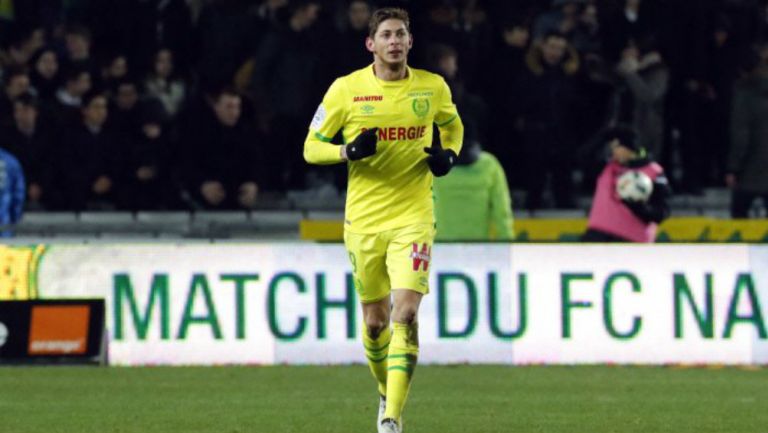 Emiliano Sala durante un partido del Nantes 