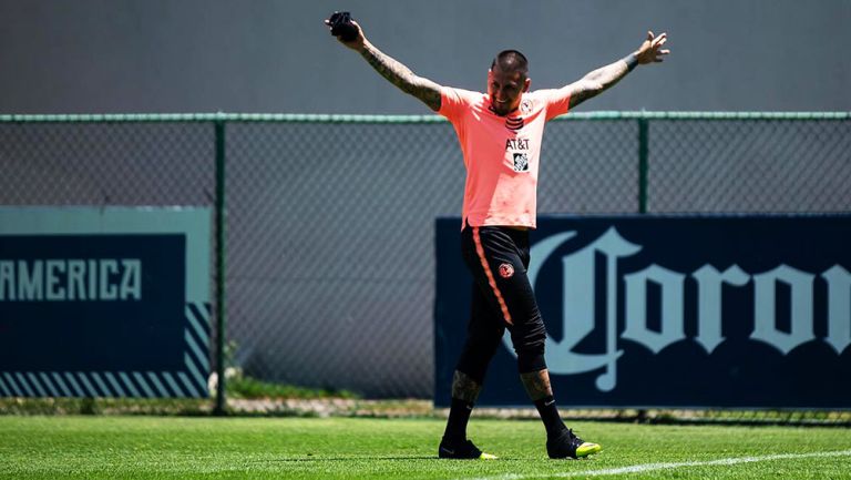 Nico Castillo, en el entrenamiento previo a los Cuartos de Final