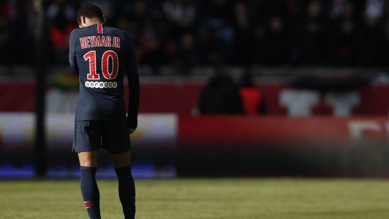 Neymar durante un juego del PSG