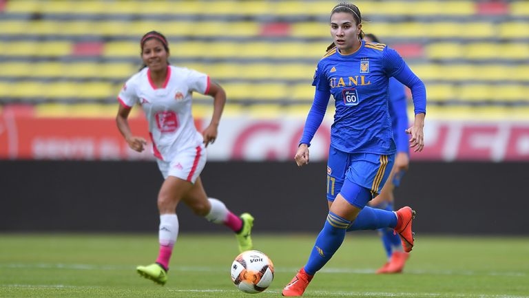 Nayeli Rangel, durante un juego contra Monarcas