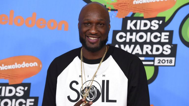 Lamar Odom durante un evento de Nickelodeon 