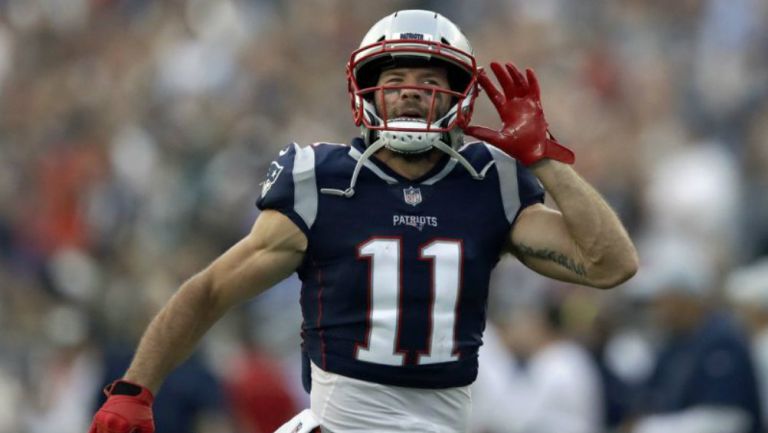 Julian Edelman durante un juego de los Patriots