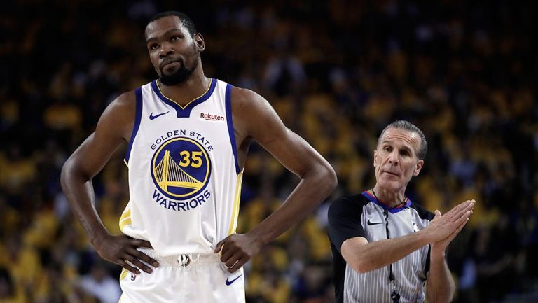 Kevin Durant en un partido con Golden State 