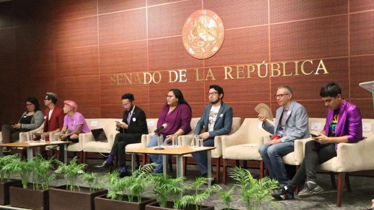 Citlalli Hernández, durante una conferencia de prensa