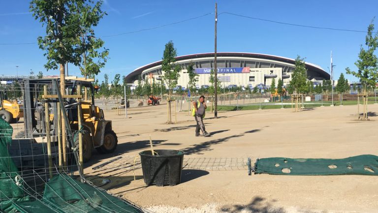 Así lucen la inmediaciones del Wanda Metropolitano 