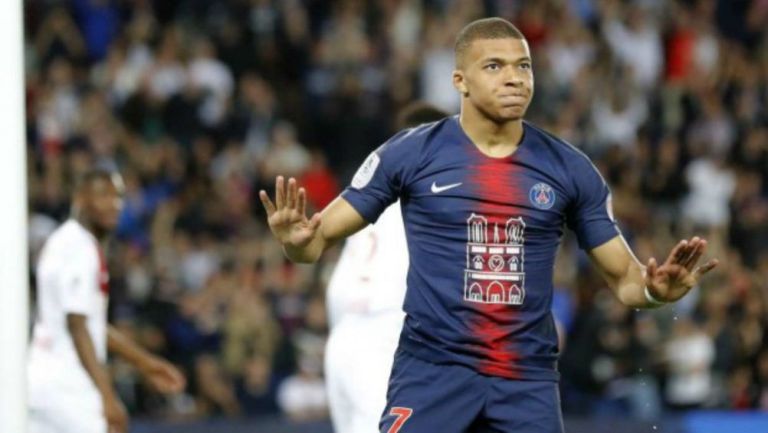 Mbappé, durante un partido del PSG