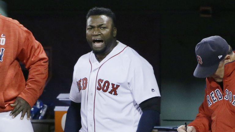 David Ortiz en un juego con los Red Sox 