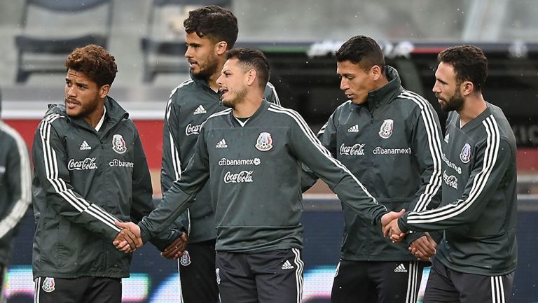 Seleccionados mexicanos durante una práctica