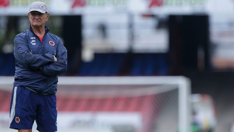 Enrique Meza, en entrenamiento de Veracruz