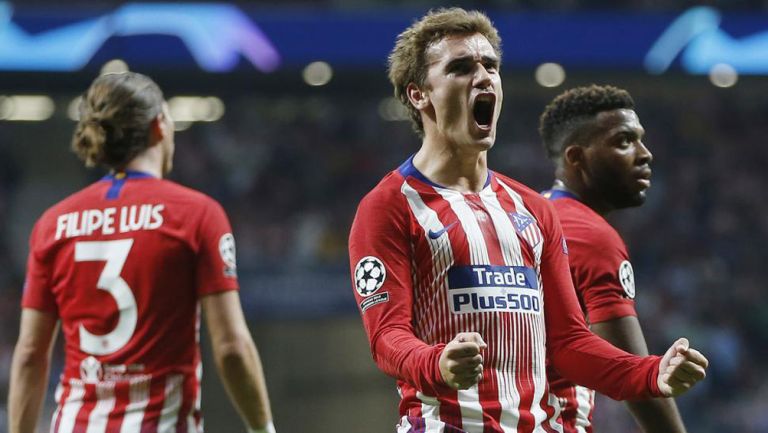 Antoine Griezmann celebra un tanto con el Atlético de Madrid