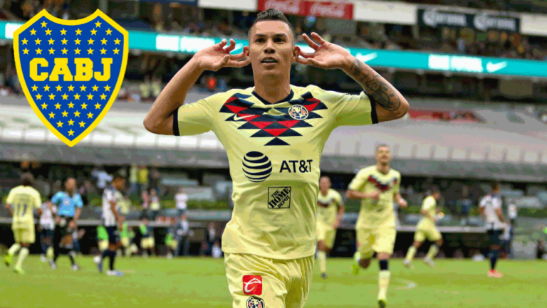 Mateus Uribe festeja un gol con América