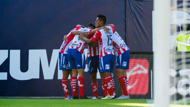 San Luis festeja anotación contra Tigres