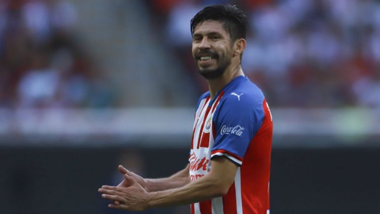 Oribe Peralta, en un juego con el Rebaño Sagrado en el A2019