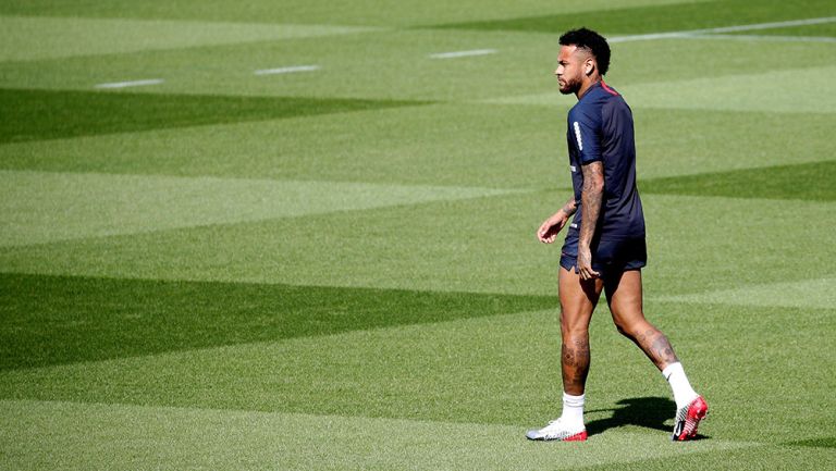 Neymar, tras entrenamiento con Real Madrid