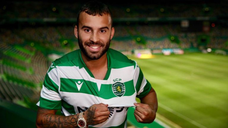 Jesé Rodríguez durante su presentación con el Sporting de Portugal