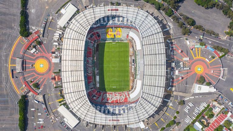 Toma aérea del Estadio Azteca