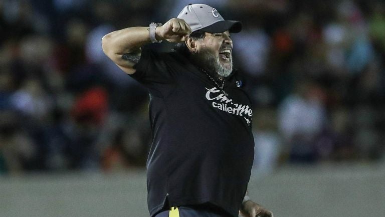 Diego Maradona durante su etapa en Dorados