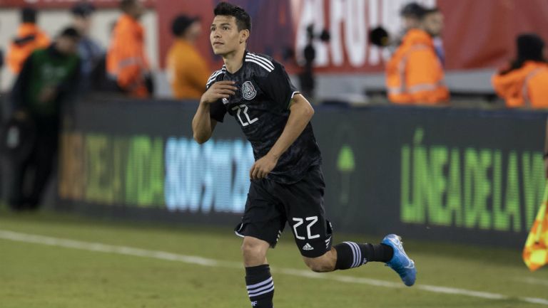 Chucky Lozano durante un juego de la Selección Mexicana