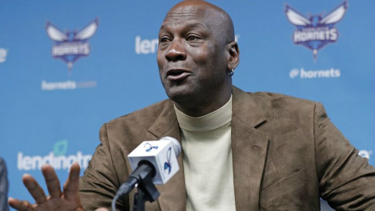 Michael Jordan, en una conferencia de prensa