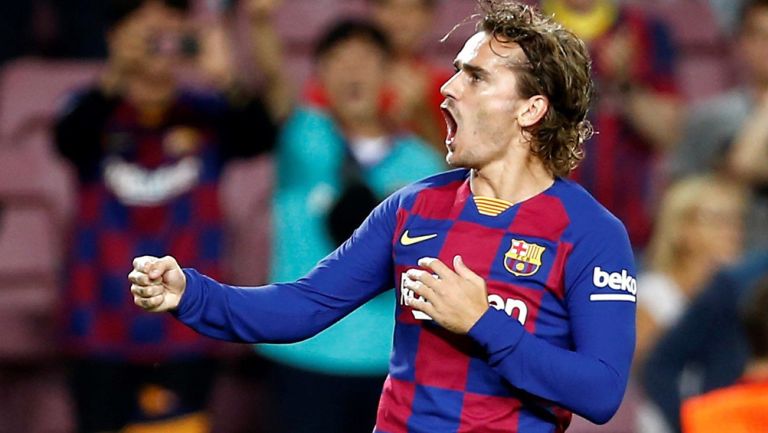 Griezmann, celebra gol contra Villarreal 