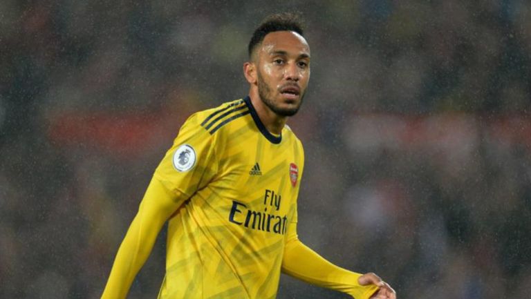 Aubameyang, en un partido del Arsenal