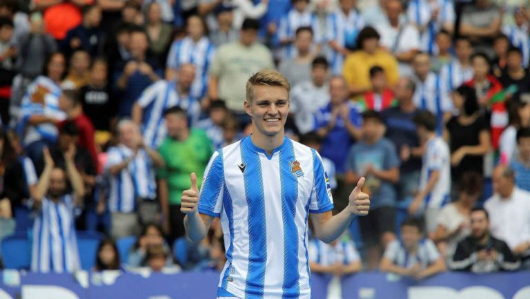 Odegaard, en un partido de la Real Sociedad