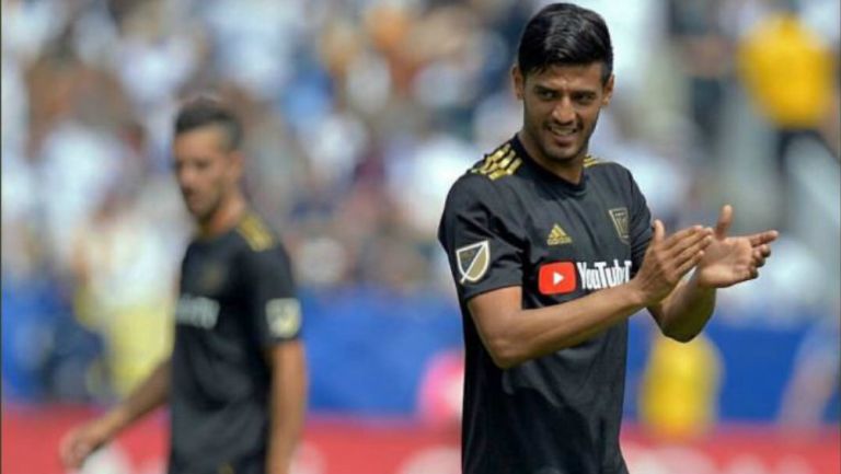 Carlos Vela durante un juego con el LAFC