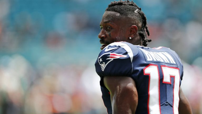 Antonio Brown durante un partido de los Patriots