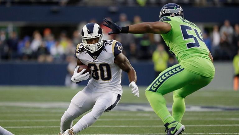 Todd Gurley en el partido contra Seattle