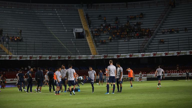 Los jugadores de Veracruz previo al partido 