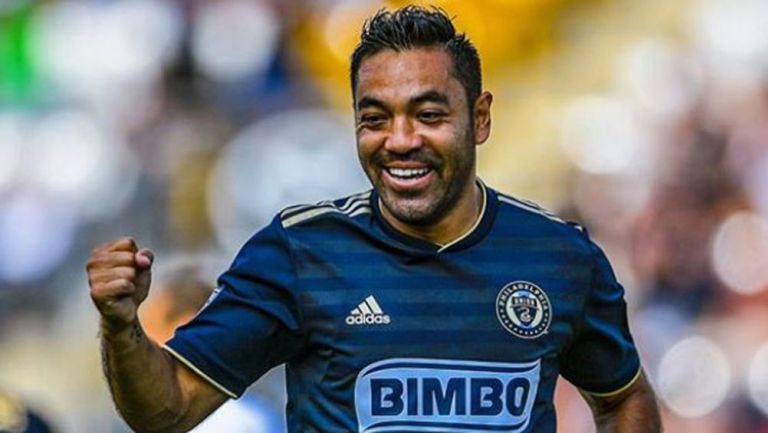 Marco Fabián festeja un gol con Philadelphia Union