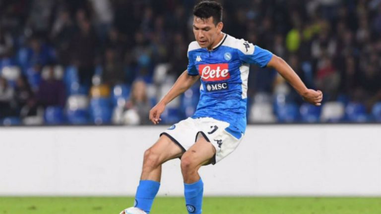 Lozano, en un juego del Napoli