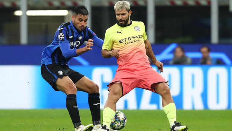 Sergio Agüero, en el partido ante Atalanta