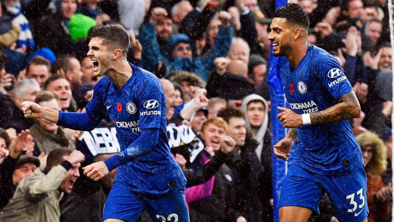 Pulisic celebra su gol ante el Crystal Palace