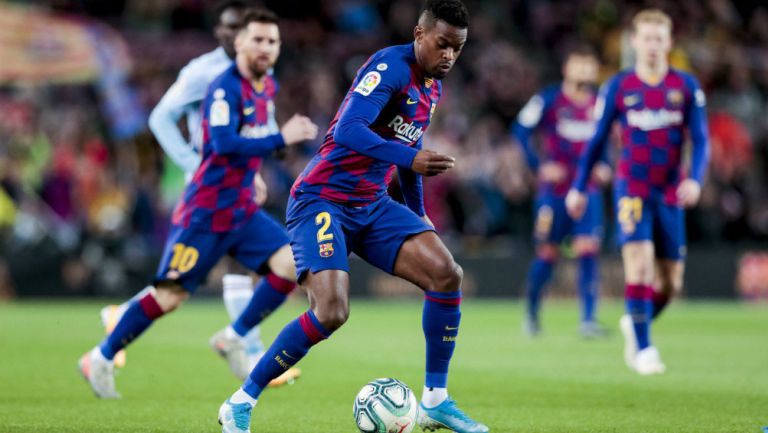 Nelson Semedo en el partido entre Barcelona y Celta de Vigo en La Liga