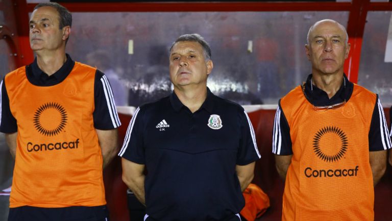 Gerardo Martino y su cuerpo técnico en Panamá