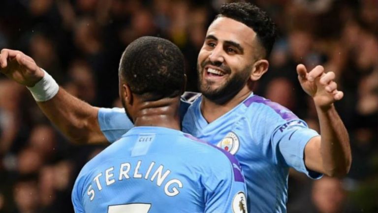 Rahim y Sterling celebran el gol del empate 