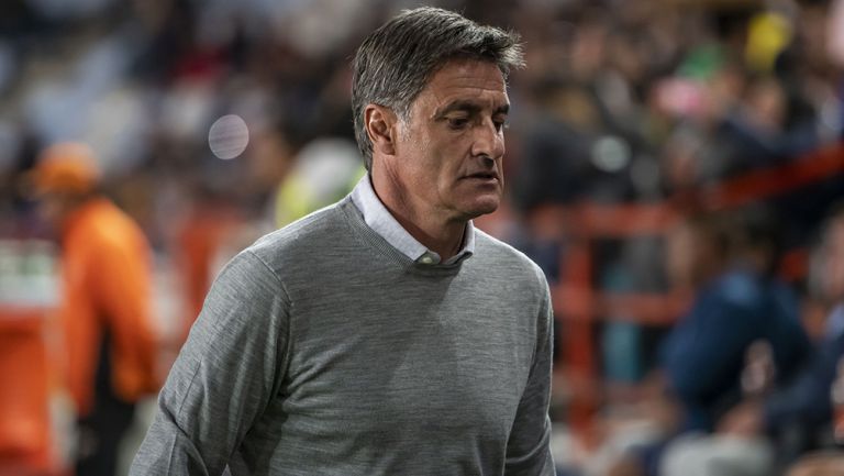 Míchel, durante el partido contra Pachuca