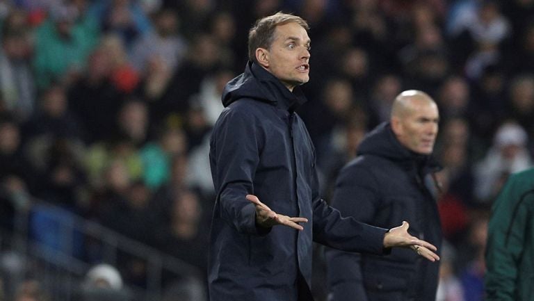 Thomas Tuchel, en el partido del PSG contra el Real Madrid