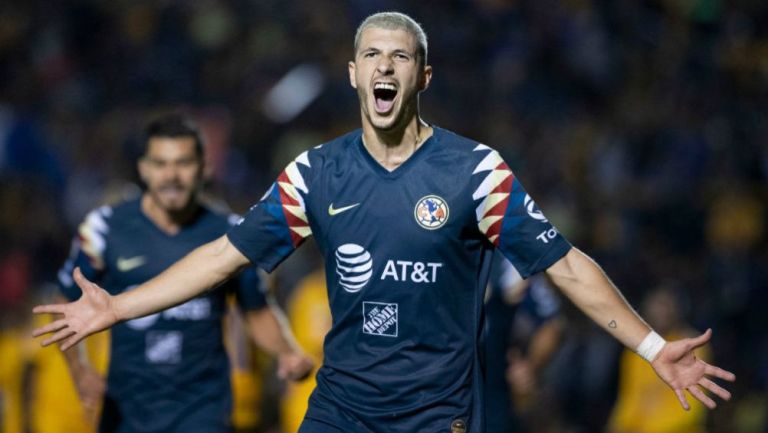 Guido, en festejo con América